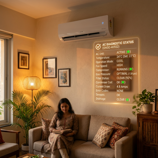 AC Unit floating diagnostic panel