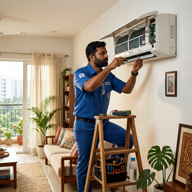 AC Repair by RepairCure technician